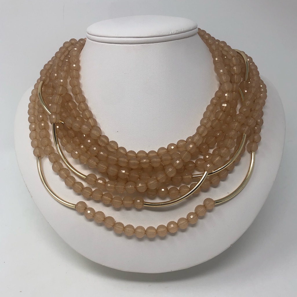 Multi-Strand Acrylic Bead Necklace